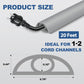 Floor Cord Cover for Wires on Floor Self Adhesive Cord Hider Floor Cable Management Wire Covers for Cords Protector Prevent Cable Trips Cord Cavity W 0.32" x H 0.32", Gray, 20Ft