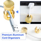 5 Sets Charger Holders for Cords, Gold Adjustable Cable Anchor Holders, Adhesive Metal Cord Clips, Cable Management Wire Organizers for Desk, Office, Nightstand