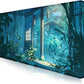 Anime Tropical Plants XL Extended Game Keyboard Pad, Women's Office Decoration Laptop Keyboard Pad 35.4 x 15.7 x 0.12 Inches