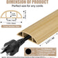 Floor Cord Cover Self Adhesive Cord Hider,3.3FT Cable Management, Extension Strip Protector for Wires, Prevent Cable Trips for Offices, Gyms, Exhibitions Cavity:0.51"(W) x0.3(H) WoodLightyellow