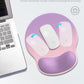 Ergonomic Mouse Pad Wrist Support, Comfortable Mouse Pad Wrist Rest, Relieve Wrist Pain Gel Mouse pad, Non-Slip Rubber Base Mousepad for Laptop, Computer (Gradient Pink Purple)
