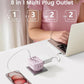 LENCENT Multi Plug Outlet Extender with USB C, 4 AC Electrical Outlet Expander with 4 USB Charger Cube, Small Multiple Wall Tap Plug Splitter for Home Office Travel Cruise Dorm Essentials- Pink