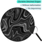 ITNRSIIET Round Mouse Pad with Stitched Edge Premium-Textured Waterproof Non-Slip Rubber Base Desktop Protection Mat Diameter 8.7 inches, Abstract Black and White