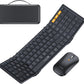 ProtoArc Foldable Keyboard and Mouse, XKM01 True Full-Size Folding Bluetooth Keyboard Mouse Combo for Business Travel, a Portable Office Suite On-The-Go, Compatible with Laptop iPad Tablet - Black