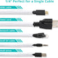 20ft - 1/4 inch White Cable Sleeve, Cable Organizer for Desk PC TV Computer, Wire Protector Cable Wrap Cover, Cord Management for Home Office