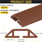 MYFAMIREA 6.5FT Floor Cord Cover Heavy Duty Cable Cover Protector 3 Channels Extension PVC Floor Wire Cover Outdoor Cord Hider Management Cord Cover for Wire on Floor for Home Office Outdoor, Brown,2M