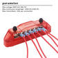 Recoil BBS25P Bus Bar 2 x M5 Studs and 5 Screw Terminals Power Distribution Block with Ring Terminals Pair Red & Black