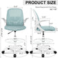 Primy Drafting Chair Tall Office Chair with Flip-up Armrests Executive Ergonomic Computer Standing Desk Chair with Lumbar Support and Adjustable Footrest Ring（Light Blue）