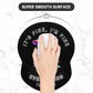 ITNRSIIET Ergonomic Mouse Pad with Gel Wrist Support Small Wrist Rest Smooth Surface Non-Slip PU Base Comfortable Office Supplies Pain Relief, 8.7 x 7.2 inches, Unhappy Frog