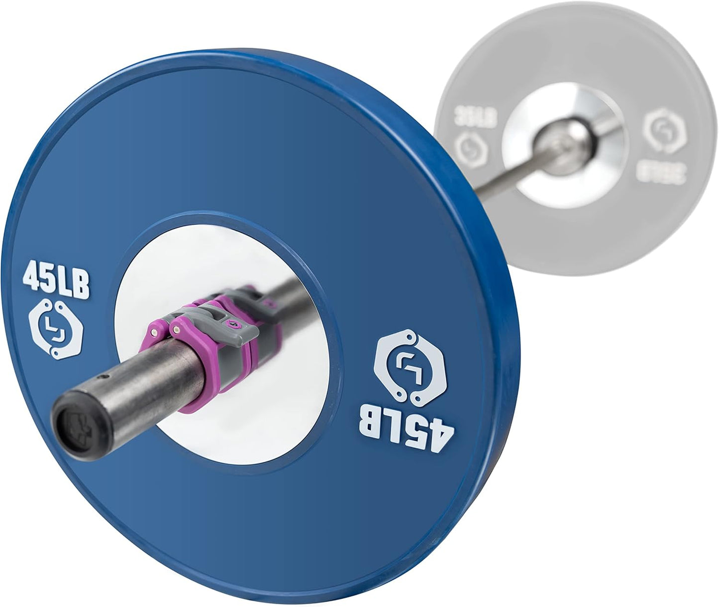 Lock-Jaw HEX 50mm / 2" Olympic Barbell Collar - Quick Release Barbell Clamp (Purple)