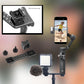 3 Port Cold Shoe Mount Plate for Camera LED Monitor Microphone etc., Aluminum Camera Triple Cold Shoe Extension Bracket Compatible with DJI OSMO Mobile 7P/67/SE, Zhiyun 5S/4/ Feiyu Gimbal Stabilizer