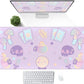 Kawaii Purple Desk Mat,Cute Witchy Elements Mouse Pad, Desk Pad Mystical Goth,XXL Gamig Desktop Mat,Extended Keyboard Mousepad Large for Computer Laptop,Girl Gamer Desk Decor 31.5''x15.7''