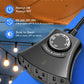 HBN Outdoor Light Timer with Remote Control, Waterproof Light Sensor Timer, 100 ft Wireless Range, 2 Grounded Outlets for Christmas Lights, 15A 1/2HP Heavy Duty