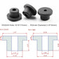 15 pcs 9/16" Drill Hole，1/4" ID Black Silicone Top hat Rubber Grommets for Wiring，Automotive，Firewall，Hole Plug，Desk，Screw，Water and Gas Pipe，Drain，House Siding，Cable Bushing，Glass，Wire Plug