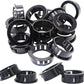 1-3/16"(30mm) Black Snap-in Knockout Insulating Bushing Grommets, Plastic Cable Hole Grommets for Wiring, Round Nylon Snap in Locking Electrical Wire Cord Hose Tubing Bushings Grommets, 15pcs