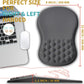 Hokafenle Ergonomic Mouse Pad Wrist Support with Massage Design, Wrist Rest Pain Relief Mousepad with Memory Foam&Non-Slip PU Base, Mouse Pads for Wireless Mouse & Desk (12x8 inch,Light Grey)