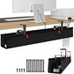 KEEGH Large 36" Under Desk Cable Management Tray - Under Desk Cord Organizer - Clamp/Screw Mount - Support Upto 70lbs - Fabric Wire Management - Gaming/PC Cable Raceways - Cord Hiders for Office/Home