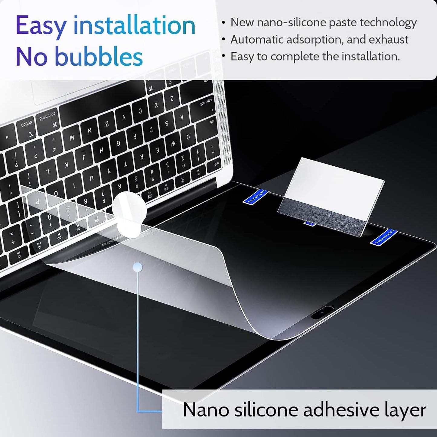 3-Pack Anti Blue Light Screen Protector for MacBook Air 13 Inch(2018-2021,M1)&MacBook Pro 13In(2016-2022,M1,M2), 13.3" Mac Laptop Glare Filter Uv Blocker Shield Cover Eye Protection Film