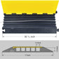 Rubber Cable Protector Ramp, Heavy Floor Cable Wire Cord Cover Speed Bumps 22000Lbs Load Capacity, Driveway Hose Cable Ramp Protective Cover for Indoor and Outdoor (5-Channel x 2Pcs)