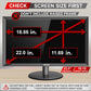 22 Inch Privacy Screen Filter for Widescreen 16:10 Monitor | Privacy Shield | Anti-Glare | Anti-Blue light Protector | Eye Protection | Computer Security Private Filter