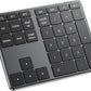 iClever Number Pad, Aluminum Wireless Number Pad for Multi Devices, USB-C Rechargeable, External 34-Keys Bluetooth Keyboard for Data Entry, Compatible for Laptop, Mac, iMac, Tablet, PC Desktop
