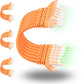 Rapink Patch Cables Cat6 2ft (24 Pack), Ethernet Patch Cable 10G Support, Cat 6 Patch Cable for Patch Panel to Switch, Flexiable Cat 6 Ethernet Cable with Gold Plated Orange