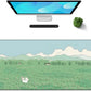 Galdas Gaming Mouse Pad XXL XL Large Long Extended Big Mousepad Non-Slip Rubber Keyboard Mouse Pad with Stitched Edges for Laptop Home Office (31.5x11.8x0.08 Inch) … (Clouds and Green)