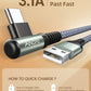 AINOPE USB C Cable 0.5ft, 3.1A Type C Charger Fast Charging Cable Right Angle, Durable Nylon Braided USB C Charging Cable Compatible with Galaxy S10 S9 Plus S21, Note 10 9 LG, Type C Charger Cable