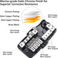 RECOIL MPG4 4-Way Mini-ANL Fused Distribution Block with Ground Block, Each Positive and Negative Block with 2X 0/2/4 Gauge Inputs & 4X 4/8 Gauge Outputs, Fused Distribution Block with 12pcs Fuses