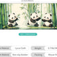 Dynippy Thin Extended Gaming Mouse Pad （31.5 * 11.8 * 0.08 inch） with Stitched Edges Large Mousepad Long XXL Keyboard and Mouse pad Desk Mat for Gaming Office & Home - Cute Panda