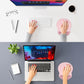 ITNRSIIET Ergonomic Mouse Pad with Comfort Gel Wrist Rest, Non-Slip PU Base, Smooth Textured Surface, Reduces Hand Fatigue & Wrist Pain, 8.7 x 7.2 Inch for Office Gaming Home, Pink Accent