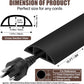 Floor Cord Cover Self Adhesive Cord Hider,10FT Cable Management, Extension Strip Protector for Wires, Prevent Cable Trips for Offices, Gyms, Exhibitions Cavity:0.51"(W) x 0.3"(H) Black