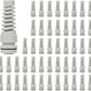 LeMotech 50Pcs NPT 1/2" IP68 Waterproof Cable Gland Flex Spiral Strain Relief Grey Nylon Joint with Gaskets for 6-12mm Wire Thread