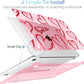MEEgoodo Case for MacBook Pro 13 inch Case 2022 2021 2020 New A2338 M2/M1 A2251 A2289, Laptop Hard Shell with Keyboard & Camera Cover Compatible with 13 inch MacBook Pro, Heart with White Wings