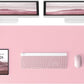 Aothia Leather Desk Pad Protector, Office Desk Mat, Large Mouse Pad, Laptop Desk Pad, Non-Slip PU Leather Desk Blotter, Waterproof Desk Writing Pad for Office and Home (Pink, 47" x 17")