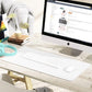 YSAGi Non-Slip Leather Desk Pad, Waterproof Laptop Computer Desk Keyboard Mat, Table Protector Blotter Mat, Large Mouse Pad for Office/Work/Home/Decor(White, 31.5" x 15.7")