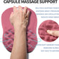 Ergonomic Raised Mouse Pad Wrist Support with Bilateral Slope Memory Foam Mousepad for Wrist Rest and Carpal Tunnel Pain Relief 11.8x7.9〃 Melon Pink