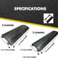 Kable Kontrol Drop Over Floor Cord Cover – 40” Inch Long 2 Channel Cable or Wire Protector – 5 Pcs Bulk Pack - Rubber Ramp for Indoor and Outdoor Use – Black