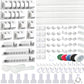 ELII 327PCS White Cable Management Kit 4 Cable Cable Sleeves, 65 Cable Clips with 13Cord Holders,20+5Roll Cable Organizer Straps,200 Fastening Cable Ties,20 Cable Zip Tie Mounts for Computer (White)