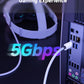 JSAUX Link Cable with 18W Charging 16ft, Compatible with Oculus Meta Quest 3S/ 3/ 2/ Pro and Pico 4, PC VR, Steam VR Accessories, 2-in-1 High Speed 5Gbs USB3.0 to USB C Data Cord for VR Headset
