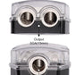 2 Way Power Distribution Block 1x 0 GA in 2X 0 GA Out Circuit Protector Distribution Connecting Blocks for Car Audio Splitter,2Pcs