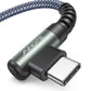 AINOPE 3.3FT USB C Cable 3.1A Fast Charge, Right Angle USBC Charge Cable, Resistant Nylon Braided USB Type C Cable Compatible Galaxy S10 S9 S21, LG V30,V20,G6，USB C Fast Charging Cable