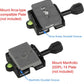 Haoge CP-MAS Screw Knob Clamp Adapter Mount for Quick Release QR Plate Camera Tripod Ballhead Monopod Ball Head Fit Arca Swiss and Manfrotto 200PL-14 RC2 Plate