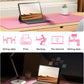 YSAGi Leather Desk Protector, Office Mat, Large Mouse Mat, Non-Slip PU Leather Blotter, Laptop Desk, Waterproof Writing Pad for Office and Home (Pink, 31.5" x 15.8")