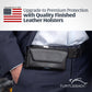 Turtleback Belt Clip for iPhone 16 Pro, 16e, 15 pro 14 Pro 13 Pro -Medium- Fits w/Shockproof Commuter Style Cases, Premium Black Leather, Horizontal Belt Holder, Magnetic Closure HD Rotating Clip