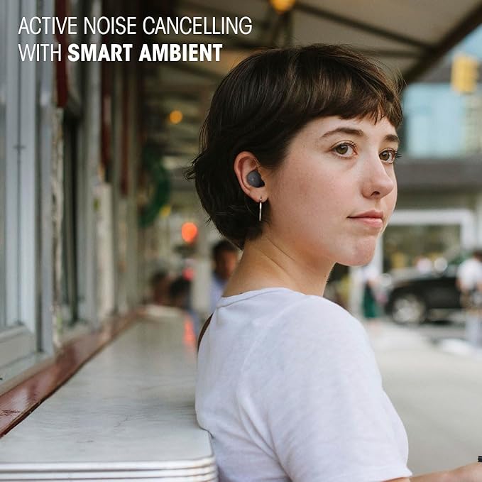 JBL Vibe Buds 2 - True Wireless Noise Cancelling Earbuds with JBL Pure Bass Sound & Smart Ambient Technology, 4mics for Crisp, Clear Calls, up to 40Hrs of Playback, IP54 Dust & Water Resistant (Blue)