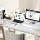 YSAGi Non-Slip Leather Desk Pad L Size, Waterproof Laptop Computer Desk Keyboard Mat, Table Protector Blotter Mat, Large Mouse Pad for Office/Work/Home/Decor(White, 35.4" x 17")