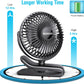 BESKAR Portable Clip on Fan Rechargeable, 4 Speeds Small Battery Operated Fan, USB Desk Fan with Strong Airflow, Sturdy Clamp for Golf Cart Office Outdoor Travel Camping