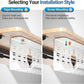2 Pack Cable Management Under Desk White, Cinati 32" Large Cable Management Tray, Under Desk Alloy Steel Wire Organizers, Cord Hider Tray for Office and Home - Tape or Screw Installation