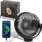 Magnetic Cruise Fan with 12000mAh Battery - Portable Cabin Air Circulator, 3-Speed LED Desk Fan with Timer, Power Bank & Ceiling/Wall Mount, Cruise Ship Approved for Travel (Black)